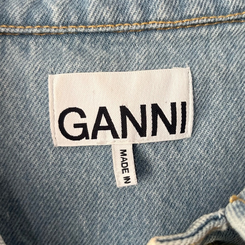 Ganni Cutline Denim Mini Dress - Picture 11 of 15